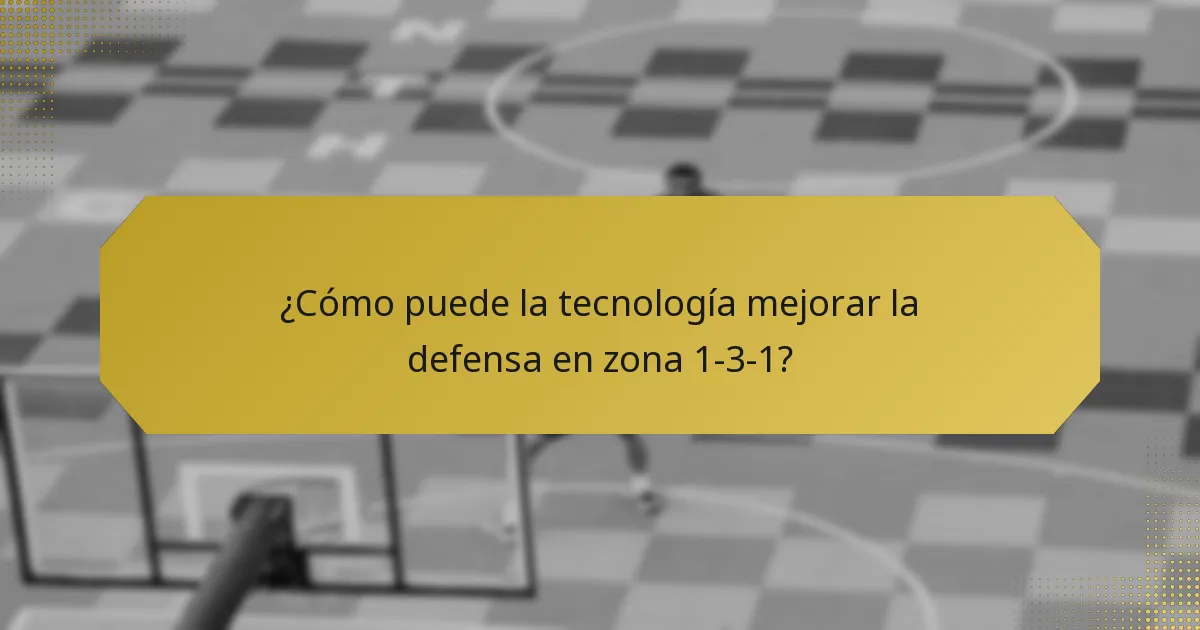 ¿Cómo puede la tecnología mejorar la defensa en zona 1-3-1?