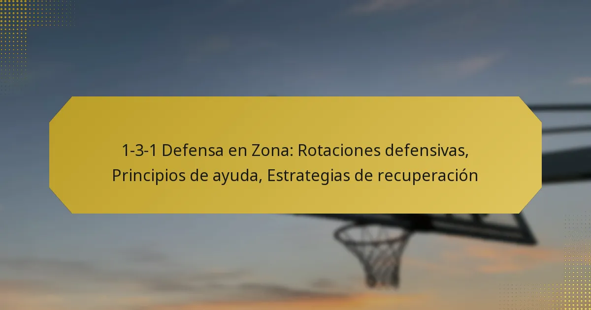 1-3-1 Defensa en Zona: Rotaciones defensivas, Principios de ayuda, Estrategias de recuperación